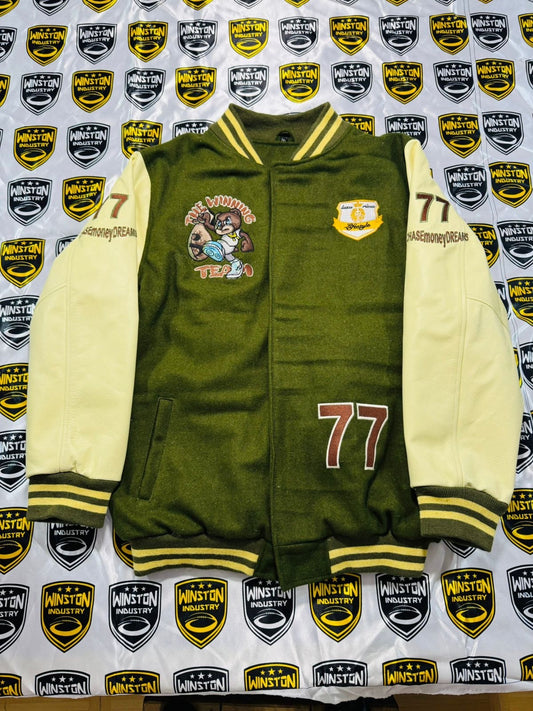 🏆THE WINNING TEAM🏆 (PRE-ORDER) Luxurious LifestyleCreationz designer Varsity Jacket Limited(Cadillac)Edition