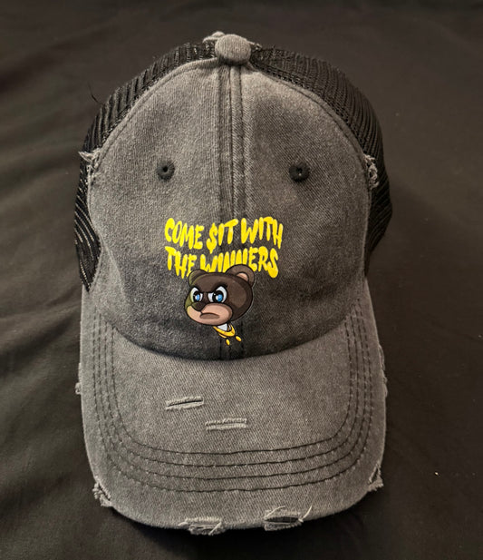 🏆THE WINNING TEAM🏆 black/maize designer trucker hat