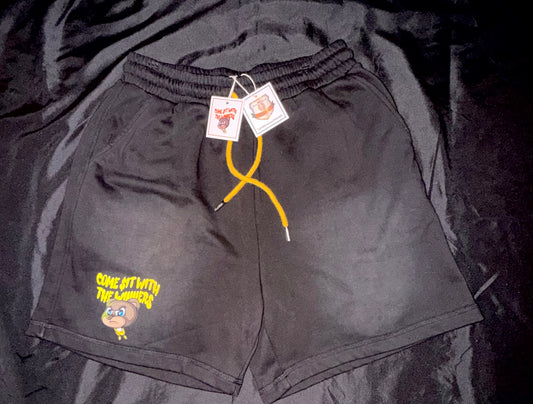 🏆THE WINNING TEAM🏆 black/maize designer sweatshorts