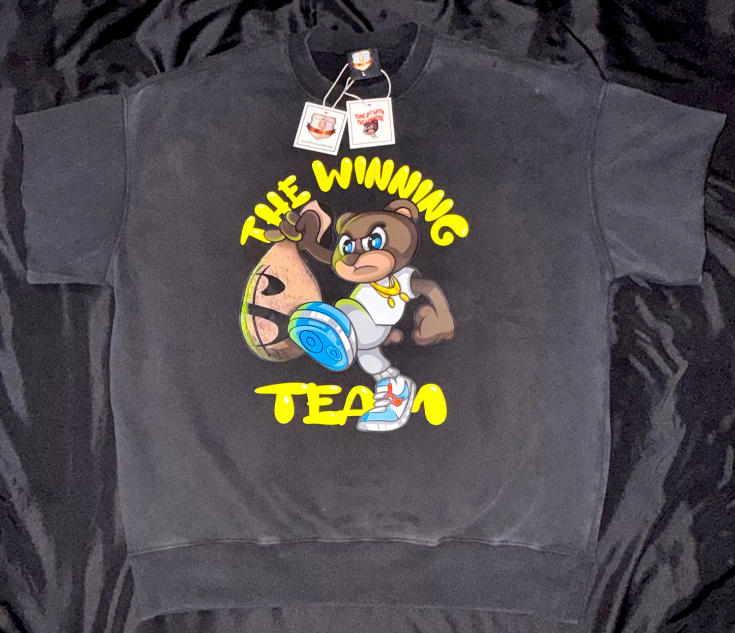 🏆THE WINNING TEAM🏆 Black/maize designer sweatshirt