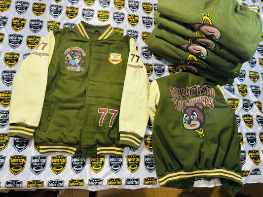 🏆THE WINNING TEAM🏆 (PRE-ORDER) Luxurious LifestyleCreationz designer Varsity Jacket Limited(Cadillac)Edition