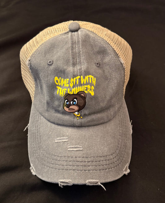 🏆THE WINNING TEAM🏆 gray/maize designer trucker hat