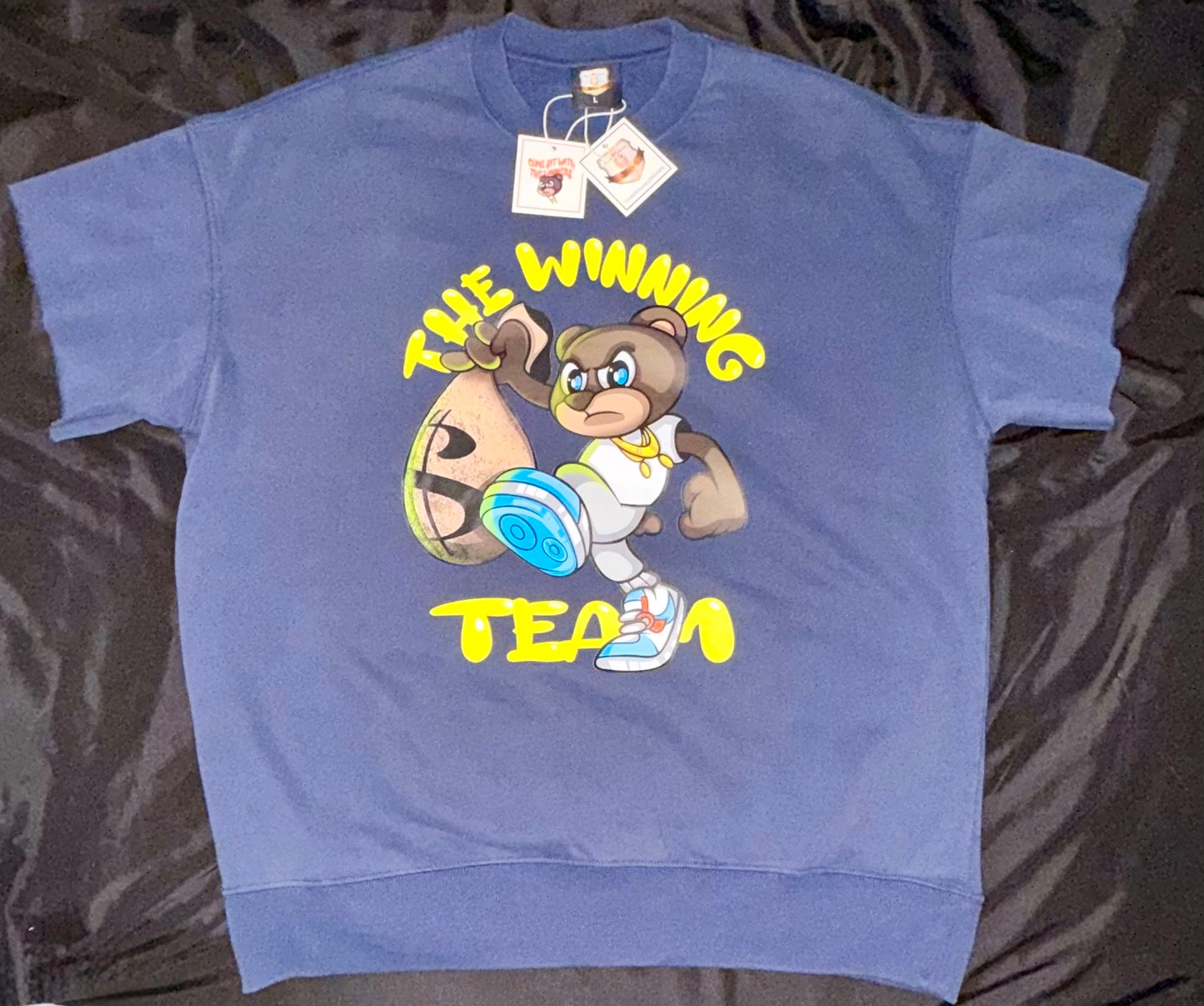 🏆THE WINNING TEAM🏆 navy/maize designers sweatshirt.