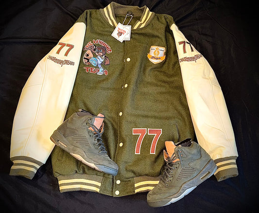 🏆THE WINNING TEAM🏆 Luxurious LifestyleCreationz designer Varsity Jacket Limited(Cadillac)Edition