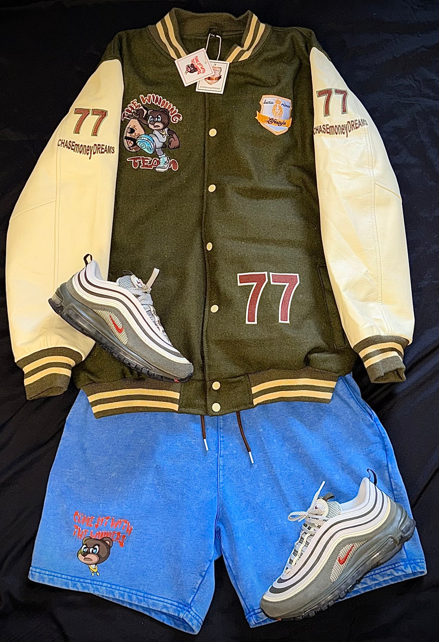 🏆THE WINNING TEAM🏆 Luxurious LifestyleCreationz designer Varsity Jacket Limited(Cadillac)Edition